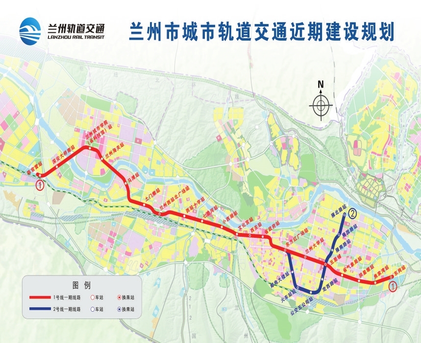 兰州地铁交通一号线通车